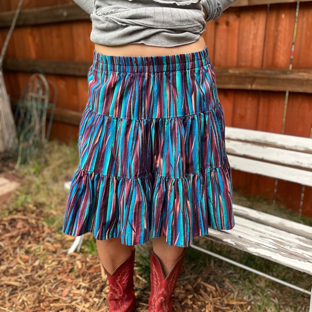 Miller Stockman for Western Living Vintage skirt. Cotton, square/line dance